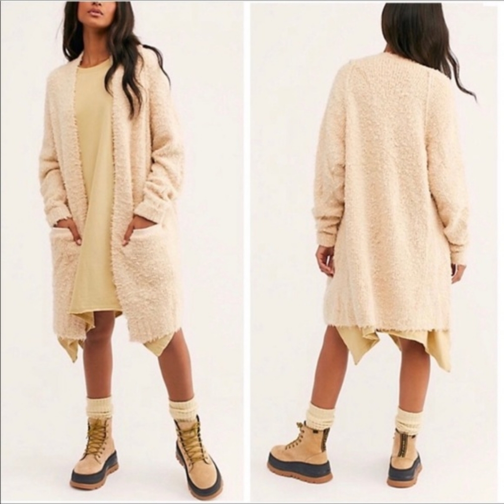 Free People Once In a Lifetime Fuzzy Duster Sweater